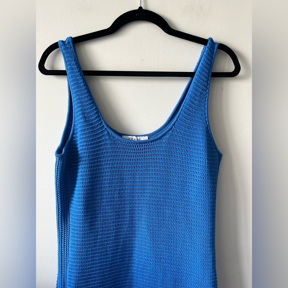 FRAME Blue Crochet Midi Dress Small - Picture 8 of 9